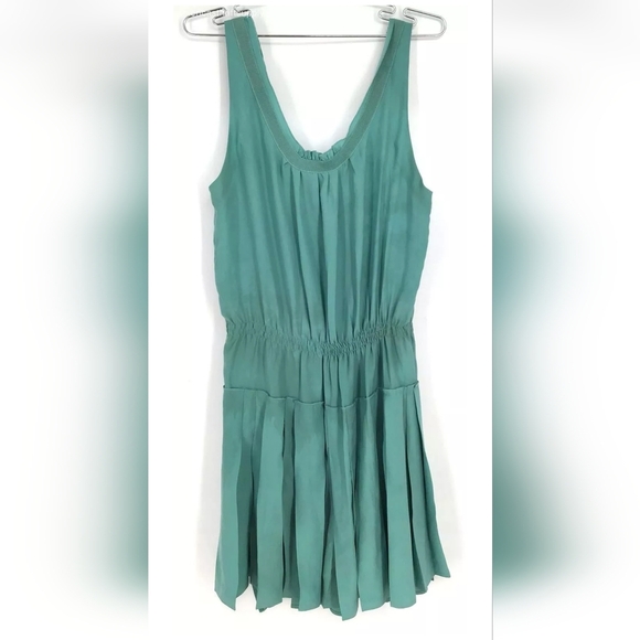 Prada Green Pleated Dress, Sz 46/US 10' EUC - Picture 1 of 6